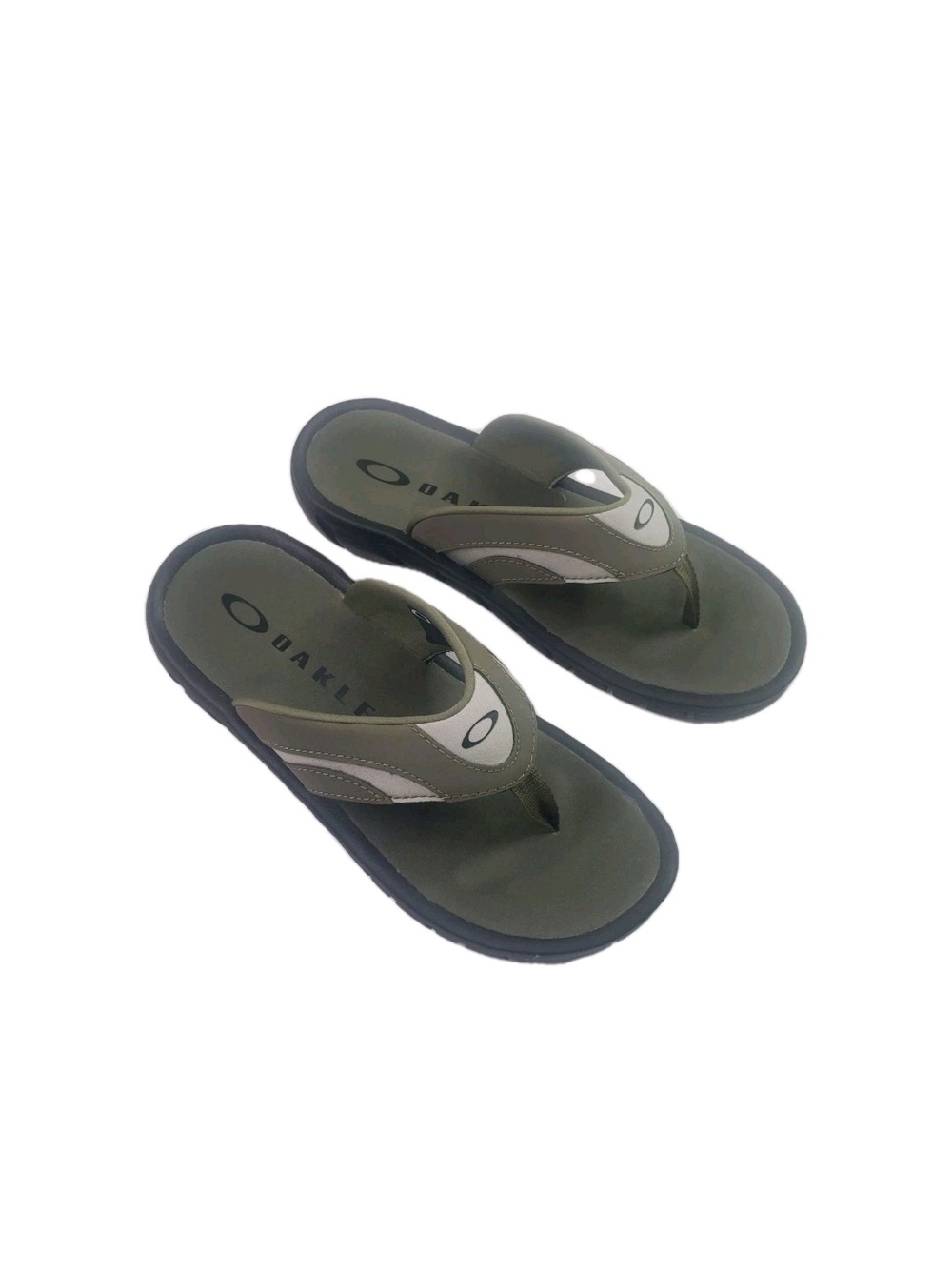 Oakley Men’s Olive Green Flip Flops Size 10 New